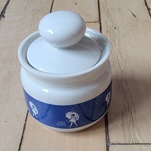 When It Rains It Pours, Morton Ceramic Salt Jar, Vintage Kitchenware